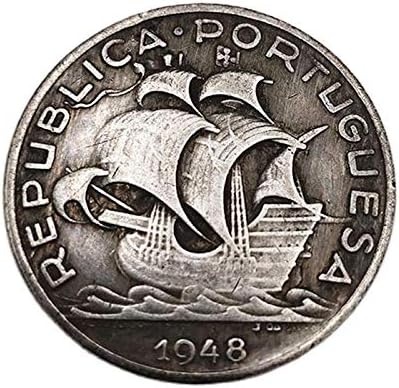 1948 מטבע זיכרון פורטוגלי מטבע מפרש ומטבע מגן אוסף קישוט בית מלאכה למזכרת מתנה