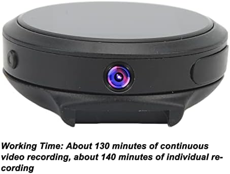 מצלמת אבטחה מסך מגע עגולה, 1920x1080p Mini Camera Audio Rocorder Wideo Watch Watch Smart Watch, 128GB