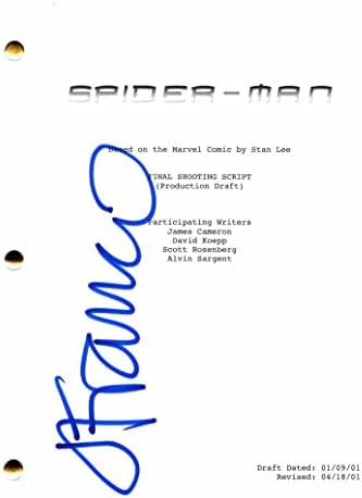 ג'יימס פרנקו חתום על חתימה חתימה ספיידרמן תסריט סרט מלא-הארי אוסבורן משותף בכיכוב