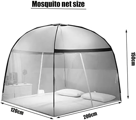 Voiv Pop-Up יתוש נטו מיטה כפולה מיטה כפולה דלת כפולה רוכסן אוהל נייד נסיעות יתוש נטו נטו חינם שימוש