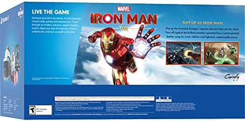 Sony PlayStation VR - חבילת ה- Iron Man של Marvel Gmaing: PlayStation VR אוזניות, מצלמה, 2 בקרי