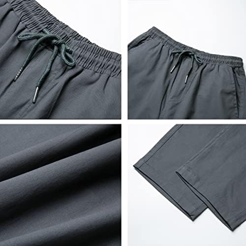 מכנסי מטען של Wzikai Mens רגועים מכנסיים מכנסי טרנינג רצועות לגברים אימון מכנסיים ארוכים מזדמנים