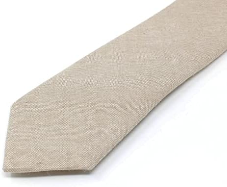 נכון חומרים גברים של צ 'מבריי כותנה סקיני עניבה עניבת מרקם במצוקה סגנון-2 1/2 רוחב