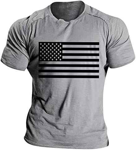 חולצות פטריוטיות של Ruiruilico של גברים דגל אמריקה דגל חולצת טשט