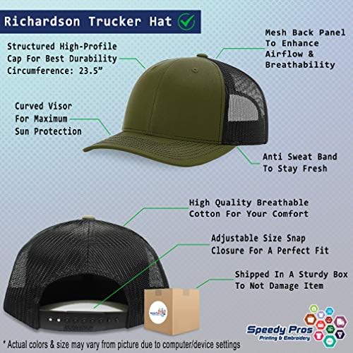 ריצ ' רדסון מובנה רשת נהג משאית כובע דיסק גולף, עץ יטי רקמת כובע