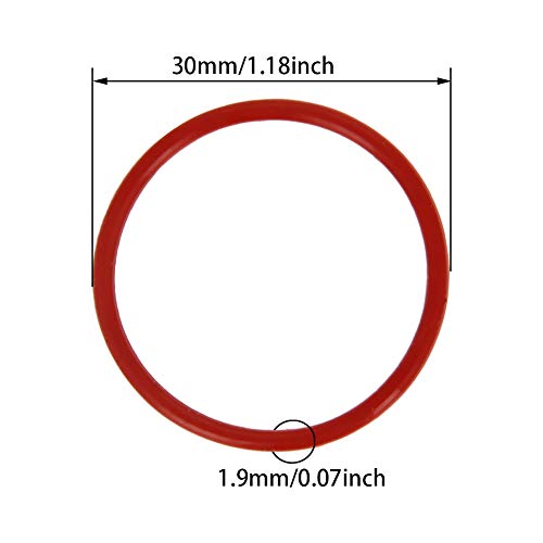 בטומשין 10 יחידות 2.76איקס 0.07 טבעת סיליקון אטם טבעות חותם להידראוליקה ופנאומטיקה איטום אדום