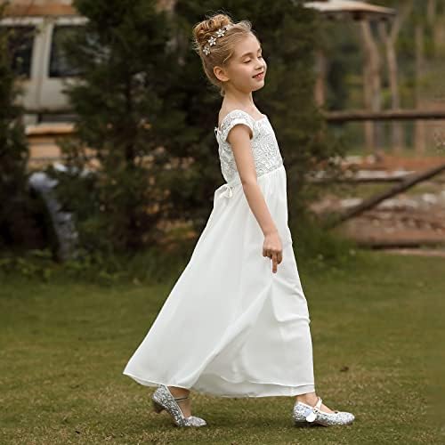 פרח ילדה שמלת אונליין שיפון שמלה עבור בנות יום הולדת חתונה מסיבת הקודש שמלות