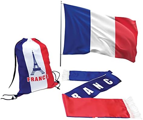 יום העצמאות של צרפת צעיף ותיק דגל 3 על 5, סט של 3