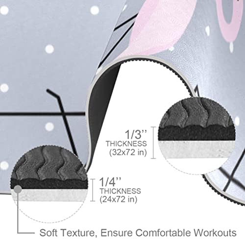 מזרן יוגה, מחצלות יוגה לאימון ביתי, מחצלת אימון, מחצלות פעילות גופנית, מחצלת פילאטיס, דפוס פלמינגו בעלי חיים