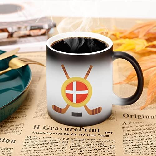 הוקי בדנמרק יצירתי שינוי צבע קרמיקה קפה כוס חום שינוי ספל מצחיק עבור בית משרד