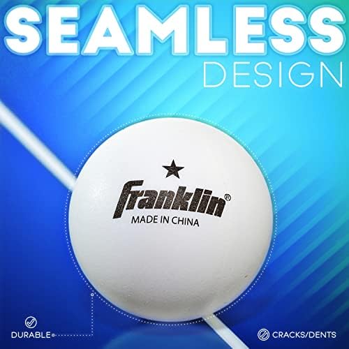 פרנקלין ספורט פינג פינג כדורי פונג - גודל רשמי + משקל לבן 40 ממ כדורי טניס שולחן - כוכבי כוכב אחד פינג פינג