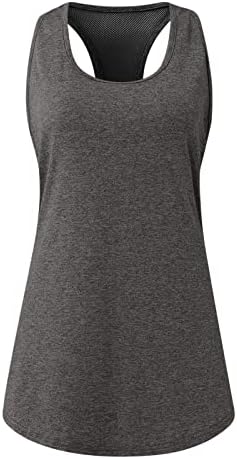 גופייה של FuliLyeo לנשים חולצת שרירים יבש מהיר בתוספת רשת גודל גבית חולצות פעילות פעילות בגדי חדר כושר