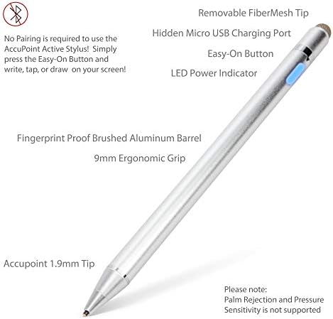 עט חרט בוקס גלוס תואם ל- LG Q Stylus+ - Stylus Active Accupoint, חרט אלקטרוני עם קצה עדין במיוחד עבור LG Q Stylus+