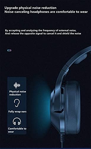 Zoopie Wired Cat אוזניות משחקי אוזניים עם מיקרופון, מבטל רעש פעיל גרסת שד שחור זוהר עם רזולוציית שמע