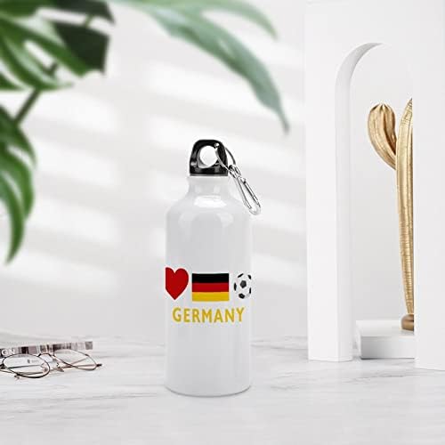 חובב גרמניה כדורגל כדורגל ספורט בקבוקי מים ואקום אלומיניום מבודד לשימוש חוזר עם ספל מכסים לקמפינג