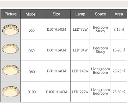 YGQZM LED מנורת תקרה קריסטל עיקרי סלון חדר שינה חדר נסיכה חדר אטמוספרי תאורה דקורטיבית