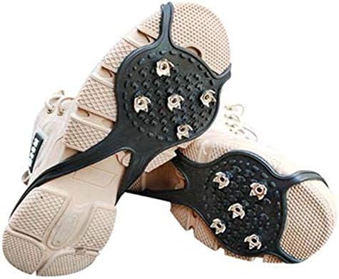Guangming - סריגי קרח לנעליים ומגפיים, 5 טופר שיניים, סוליות מגף נעלי נעל של שלג, כיסוי נעליים ללא החלקה,