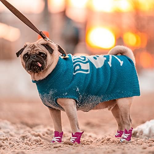 נעלי כלבים HPWFPLF, נעלי ספורט של כלבים לכלבים גדולים בינוניים גדולים, מגני כפות נגד החלקה למדרכה חמה