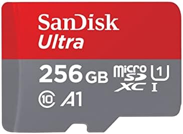 Sandisk 256GB Ultra MicroSDXC UHS-I כרטיס זיכרון עם מתאם-120MB/S, C10, U1, Full HD, A1, Card SD-SDSQuA4-256G-GN6MA