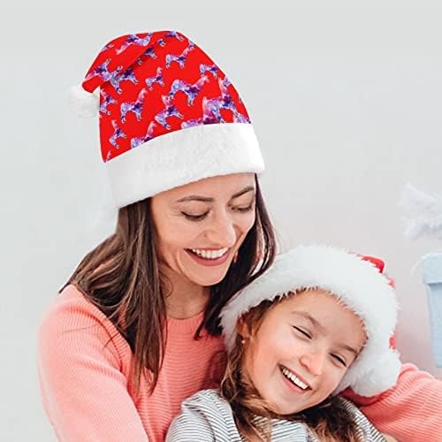 דפוס יהלומי דפוס חג המולד כובעי סנטה כובע עבור חג המולד חג משפחה מודפס