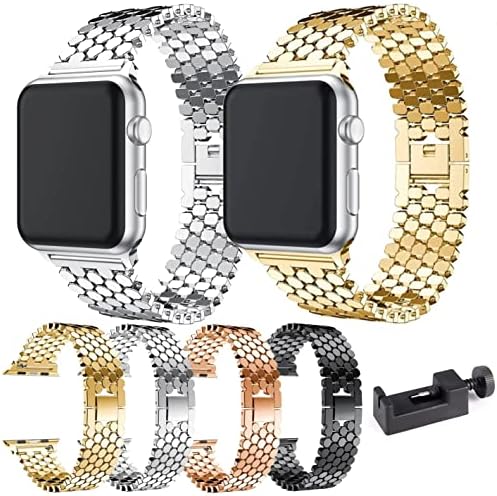 רצועת מתכת של Konafei תואמת ל- Apple Watch 38 ממ 44 ממ 45 ממ 42 ממ 41 ממ 40 ממ 49 ממ IWatch Series 8/7/SE/6/5/4/3/2/1/נשים