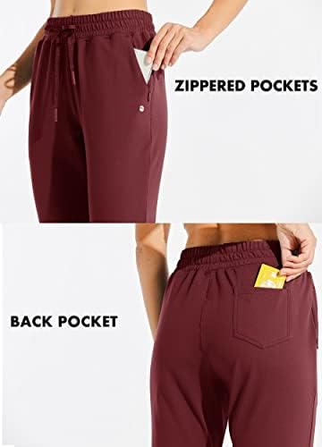וויליט לנשים צמר פליס מרופד מכנסיים חמים המריצים מכנסי טרנינג תרמיים חורפים עמידים בפני כיסים