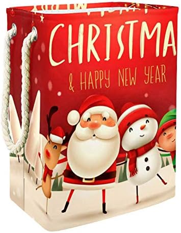סנטה קלאוס איש שלג איל 300 ד אוקספורד עמיד למים בגדי סל גדול כביסה סל עבור שמיכות בגדי צעצועי בחדר