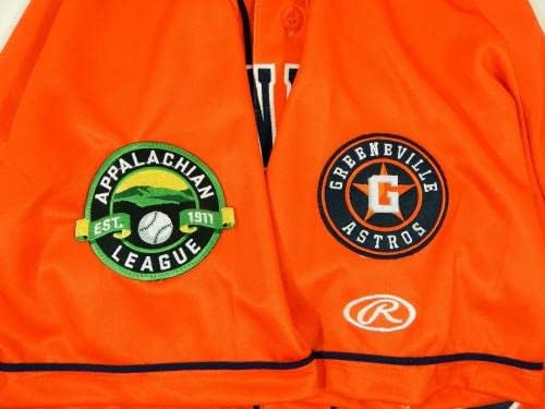 2017 Greeneville Astros 68 משחק השתמש ב- Orange Jersey DP08089 - משחק משומש גופיות MLB