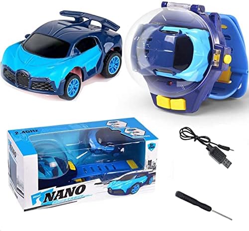 צעצועי שעון רכב שלט רחוק לילדים, 2.4 ג'יגה הרץ RC שעון צעצוע של מכונית מירוץ עם טעינה של USB, 2022 מיני צפה
