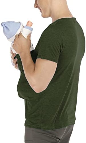 מנשא לתינוקות של אמרופי לגברים מרגיע את חולצת T שרוול קצר של שרוול קצר