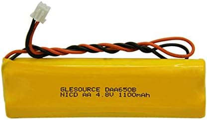 Glesource 4.8V 1100mAh סוללת תאורת חירום מחליפה בליטוניה D-AA650BX4 Unitech Dual-Lite 0120859 NI-CD AA 650MAH