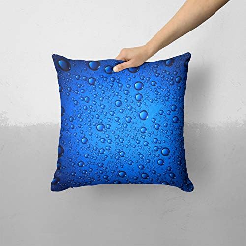 iiRov זוהר כחול חיה טיפות גשם - עיצוב בית דקורטיבי בהתאמה אישית מכסה כרית כרית מקורה או חיצוני בתוספת כרית