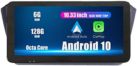 Wostoke 10.33 QLED/IPS 1600x720 מסך מגע Carplay & Android Auto Android Android Autoradio ניווט