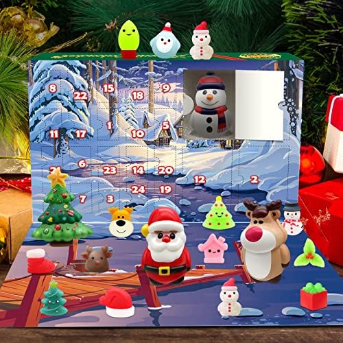 לוח השנה של חג המולד של סורקביו 2022 עם 4 ג 'מבו חמוד ו -20 צעצועים שונים של מוצ' י, לוח ספירה לאחור