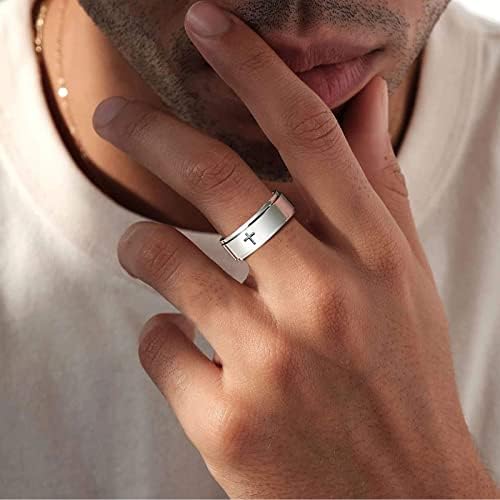 טבעת ספינר לחרדה פשוט טבעת טבעת טבעת טבעת לנשים טבעת חוצה לגברים טבעת הקלה על סטרס מכסף זהב שחור לבני