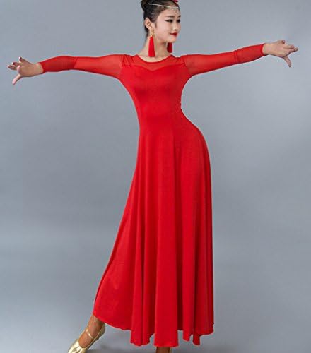 Yc ובכן נשים מודרניות וואלס טנגו שמלת ריקוד חלקה של אולם נשפים שמלת אולם נשפים סטנדרטית