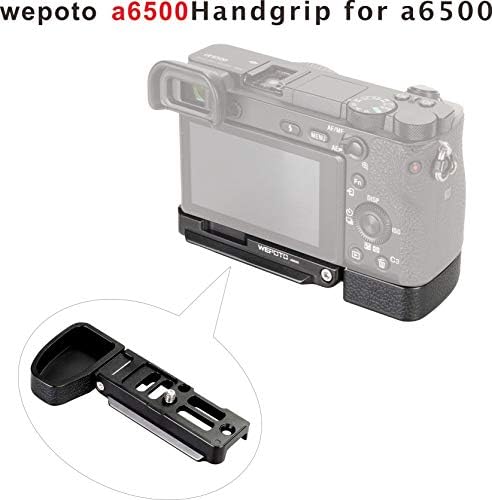 Wepoto A6500 אחיזת יד שחרור מהיר לוחית QR צלחת תואם למצלמת Sony A6500