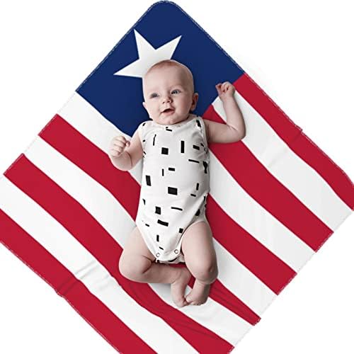 דגל שמיכת התינוקות של ליבריה מקבלת שמיכה לעטיפת כיסוי חוט -יילוד של תינוקות