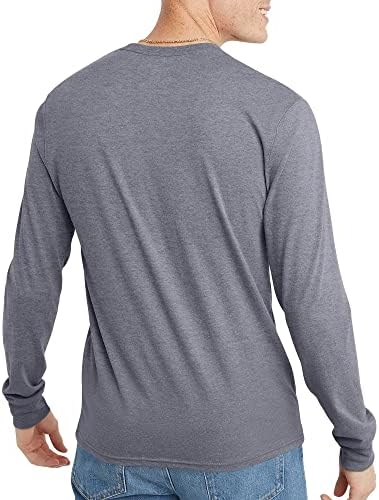 מקורי הגברים המקוריים של האנס חולצת טריקו שרוול ארוך, טי ג'רזי משולש קל משקל לגברים, זמין ב- TALL