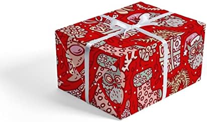 חמוד חג המולד אלמנטים גלישת נייר לחמניות עבור יום הולדת חתונות חבילת חג של 3 רול מתנה גלישת נייר 23 איקס