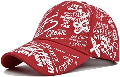 גרפיטי מודפס כובעי עבור גברים ונשים כל התאמה רב צבע צבוע שמש כובעי טרנדי אופנה כובעי בייסבול כובעים