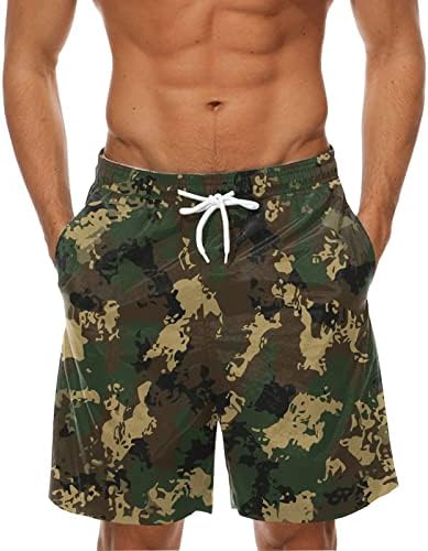 מיאשוי חוף מכנסיים קצרים לגבר גברים של אביב קיץ מקרית מכנסיים מכנסיים מודפס ספורט חוף מכנסיים עם אלסטי לוח
