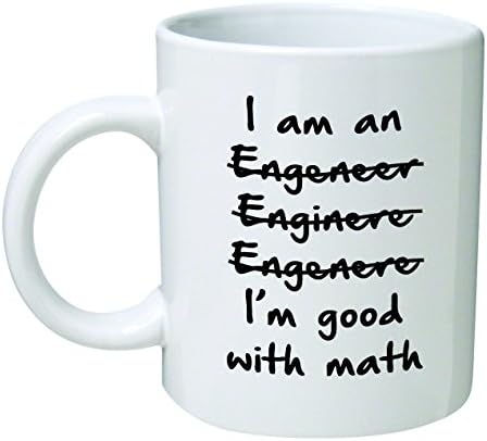 מצחיק טועה אני מהנדס טוב עם מתמטיקה שחור13פ37-11 עוז ספל קפה-מצחיק השראה וסרקזם