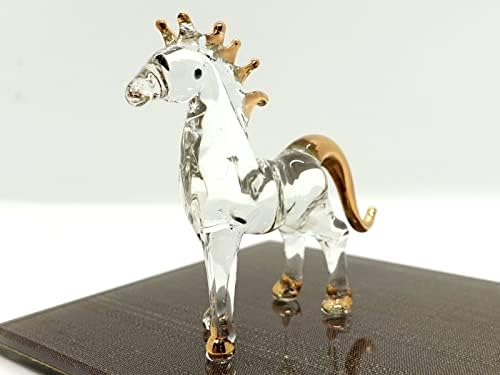 צלמיות מיניאטורות של סנסוקג'אי סוס ידנית מזכוכית מפוצצת בעלי חיים מתנה אספנית מתנה ביתית 3