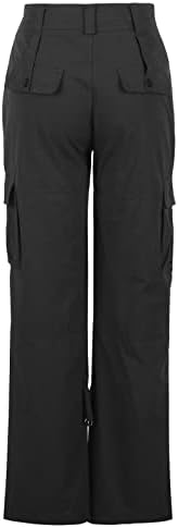 מכנסי מטען נשים 2023 מכנסי רגל רחבים במותניים נמוכות נערות נערות Y2K רץ רחב רופף סרבלים היפי פאנק בגדי