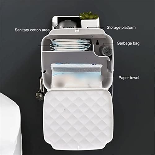 מחזיק מגבת נייר טואלט רכוב על קיר מחזיק קופסת רקמות ניידת אחסון ביתי מתקן אטום למים לחדר אמבטיה