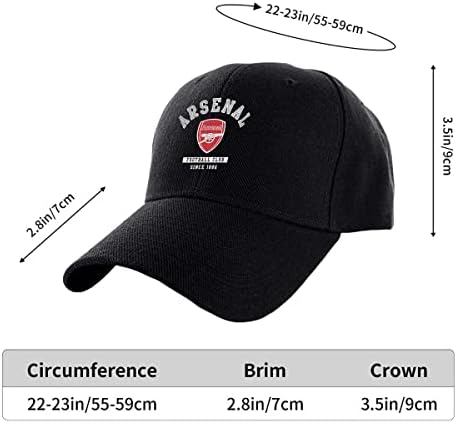 ארסנל F.C. כובע למבוגרים יוניסקס קלאסי קלאסי מתכוונן כובעי בייסבול כובעי משאיות מתכווננות