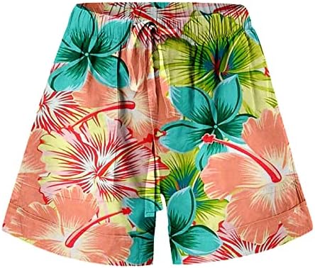 מכנסיים קצרים ברמודה חוף ברמודה מכנסיים קצרים הטרופיים להוואי לנשים 2023 מכנסיים קצרים של המותניים