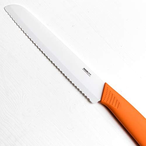 סכין לחם קרמיקה הטובה ביותר על ידי אימורי - שף מדורג משוננת 7 אינץ