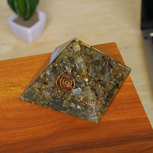 Yathabi Labradorite - Chakra Pyramid - Crystal Pyramid - גנרטור אנרגיה פירמידה - פירמידה אורגונה